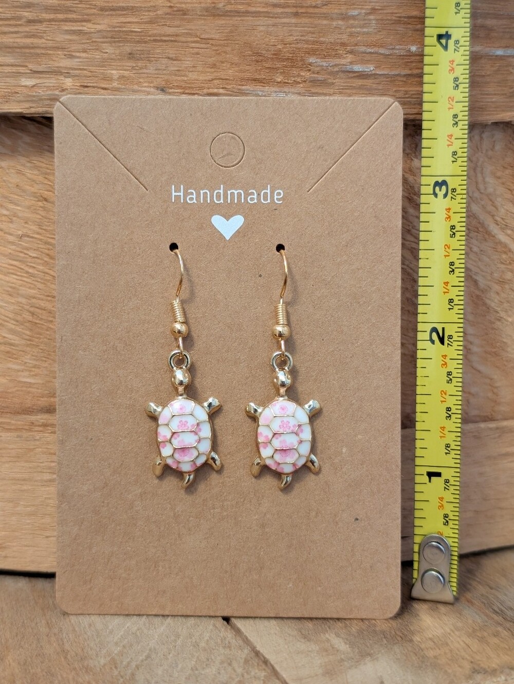 Turtle Enamel Metal Earrings NEW